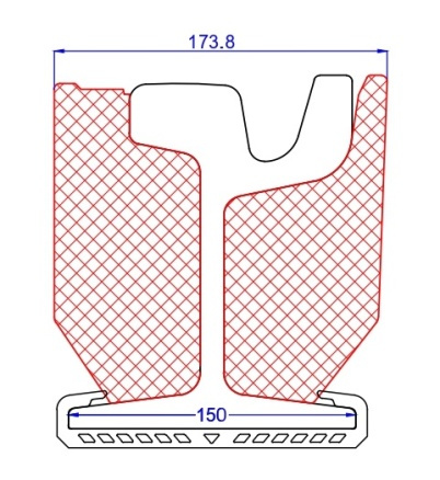 Комплект прирельсовых профилей №9