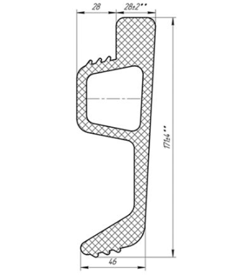 Боковой прирельсовый профиль №2