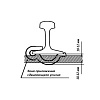 Противоугон ПШ1-50 под рельсы Р50 на деревянную шпалу с костыльным скреплением