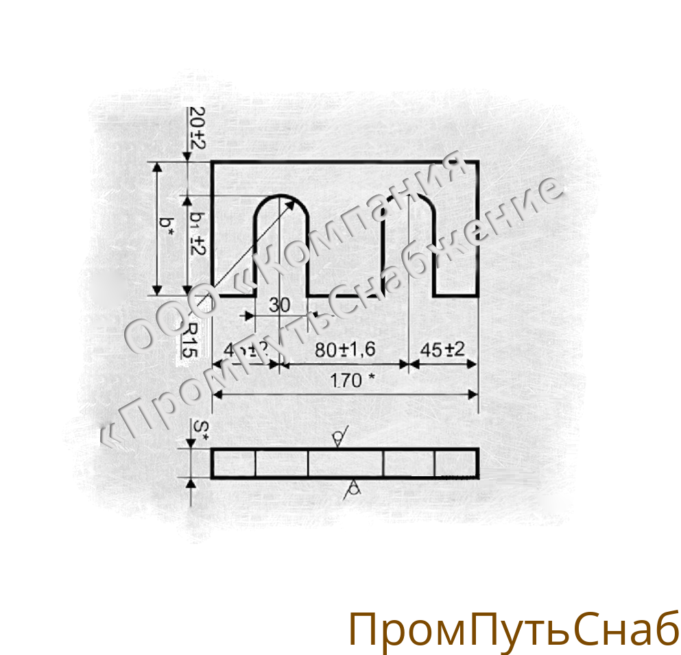 Планка упорная У1 (КР, КР, Р) — Путь СПб